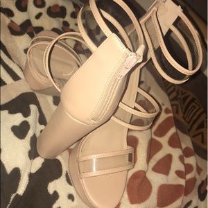 Nude Thick heels